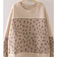 DITSY FLORAL QUILT CONTRAST PULLOVER