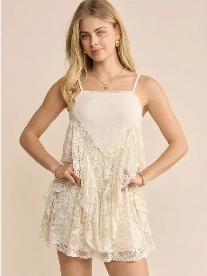 DREAM GIRL LACE LAYERED DRESS