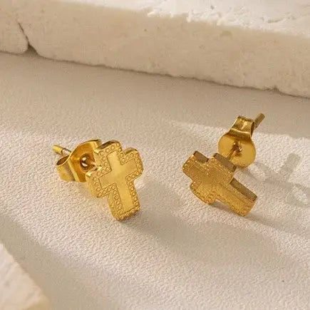 MINI CROSS EARRINGS