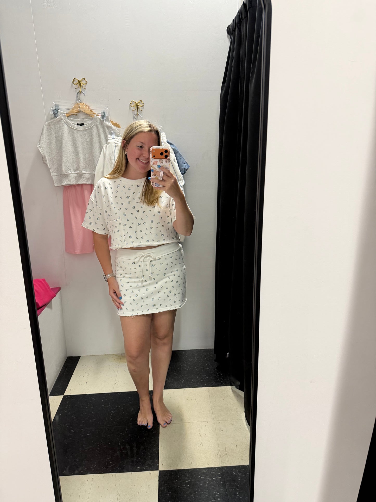 Through the Gardens Floral Skort