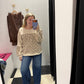 DITSY FLORAL QUILT CONTRAST PULLOVER