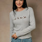 FALL DOG EMBROIDERED LONG SLEEVE TOP - FINAL SALE