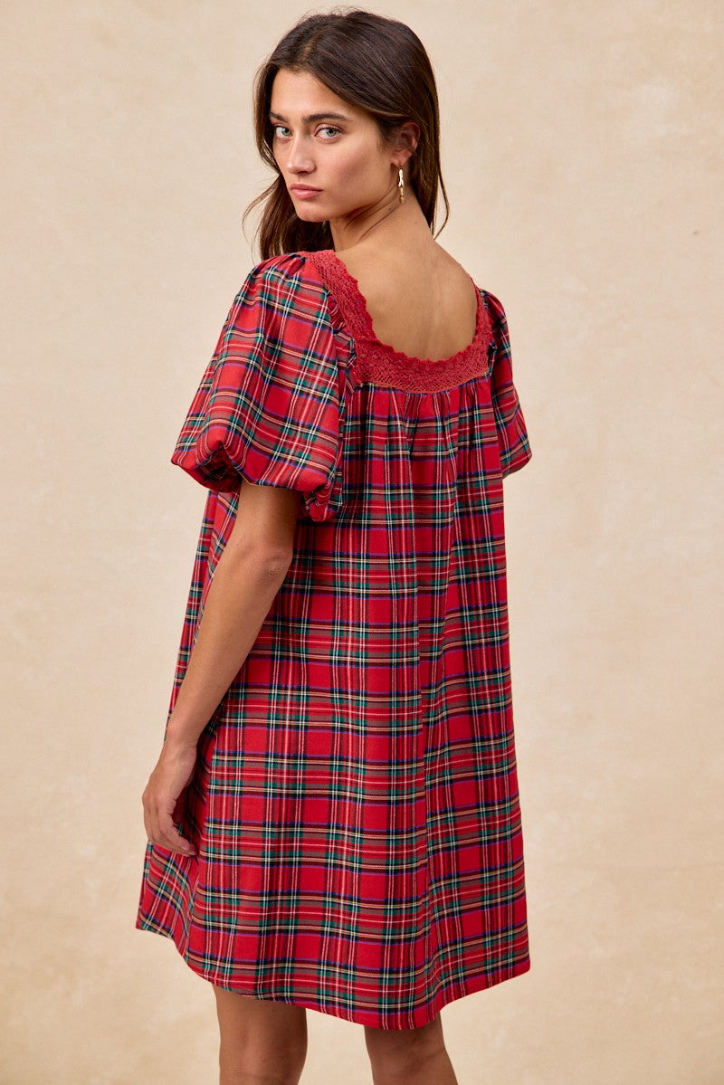 Holiday Cutie Square Neck Dress