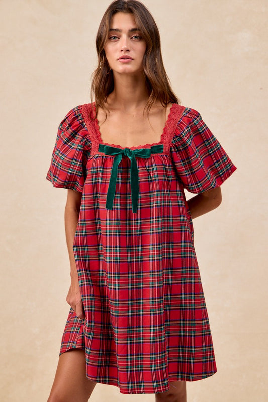 Holiday Cutie Square Neck Dress