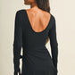 LONG SLEEVE WRAP FRONT TIE DRESS