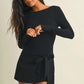 LONG SLEEVE WRAP FRONT TIE DRESS