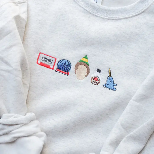 ELF MOVIE EMBROIDERED CREWNECK