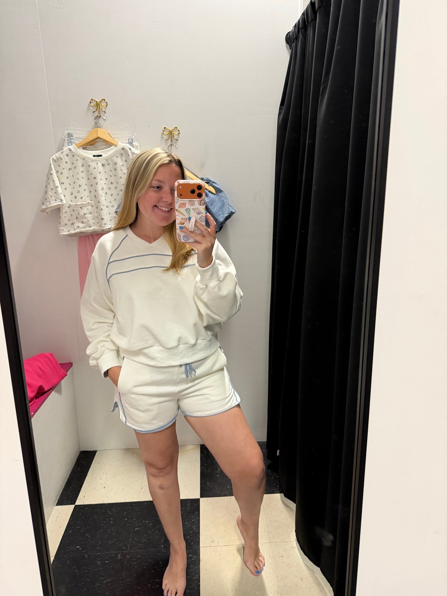 Lyla Piped Lounge Shorts