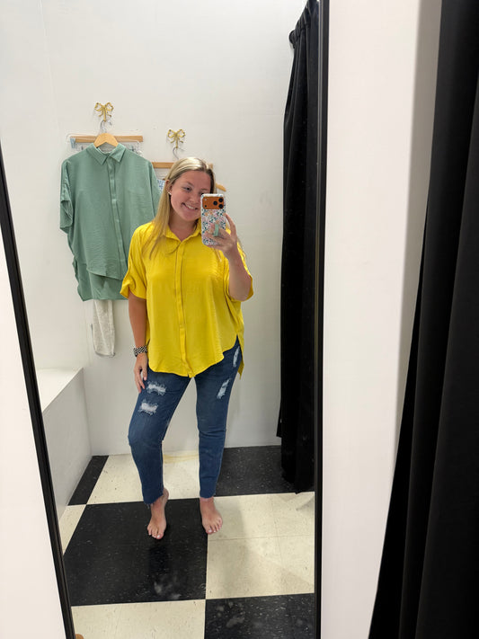 Erika Dolman Sleeve Top - Lemon