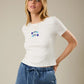 FISH BEADED CREW NECK TEE