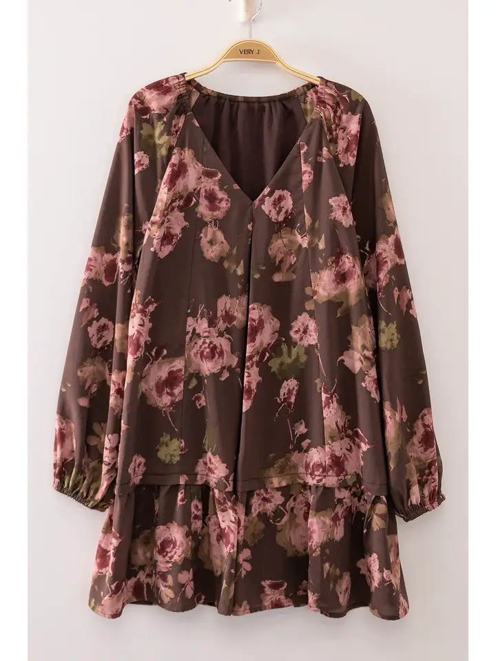 FLORAL TIERED DRESS