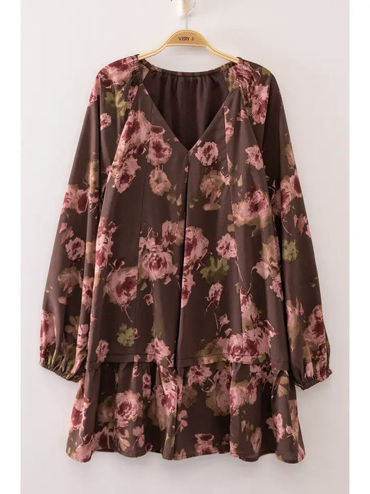 FLORAL TIERED DRESS
