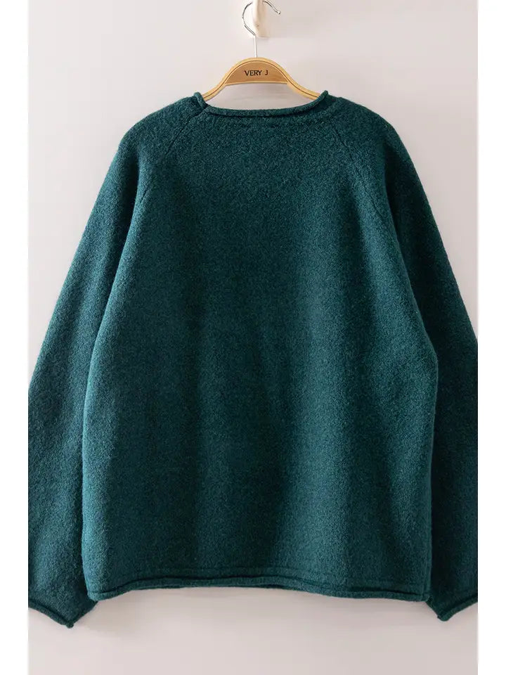 MALLARD IN FLIGHT SWEATER - FOREST
