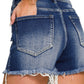 RAW FRAYED DENIM SHORTS