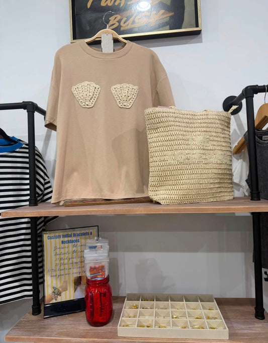 SHELL CROCHET TEE