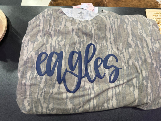 Game Day Bottomland Camo Tee - Eagles