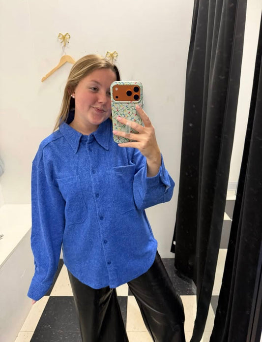 Oversized Cozy Button Down Shacket