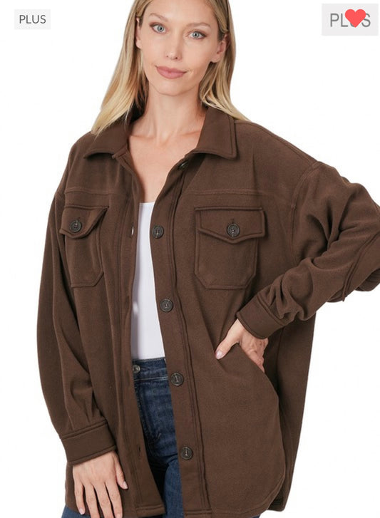 Fall Feels Shacket - Curvy