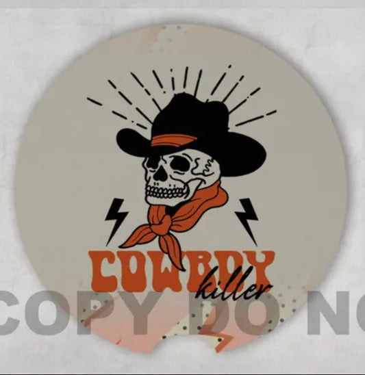 Cowboy Killer Car Coasters