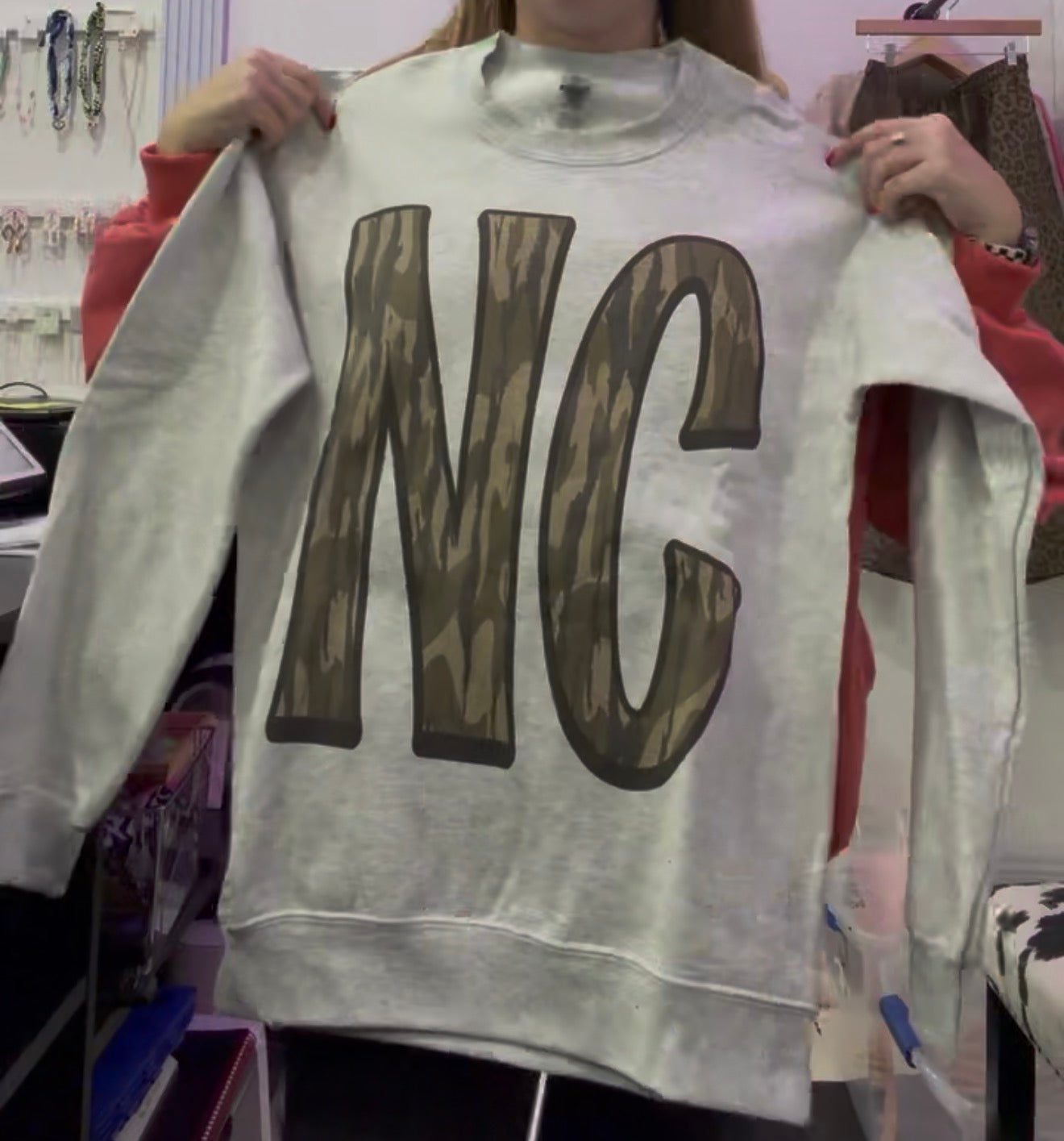 NC Camo Crewneck