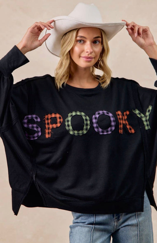 Spooky Letter Patch Top - FINAL SALE