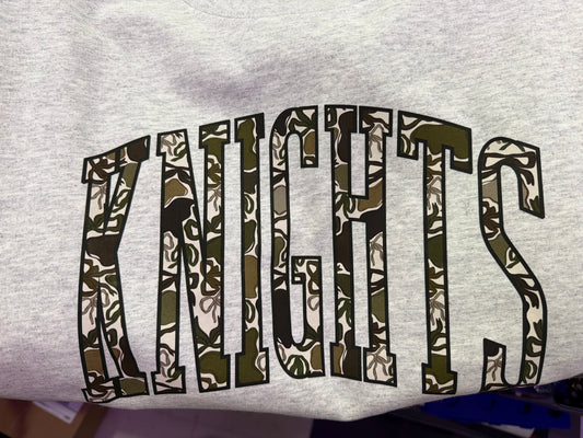 Camo School Mascot Crewneck - Knights