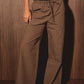 MID RISE WIDE LEG GINGHAM PANTS