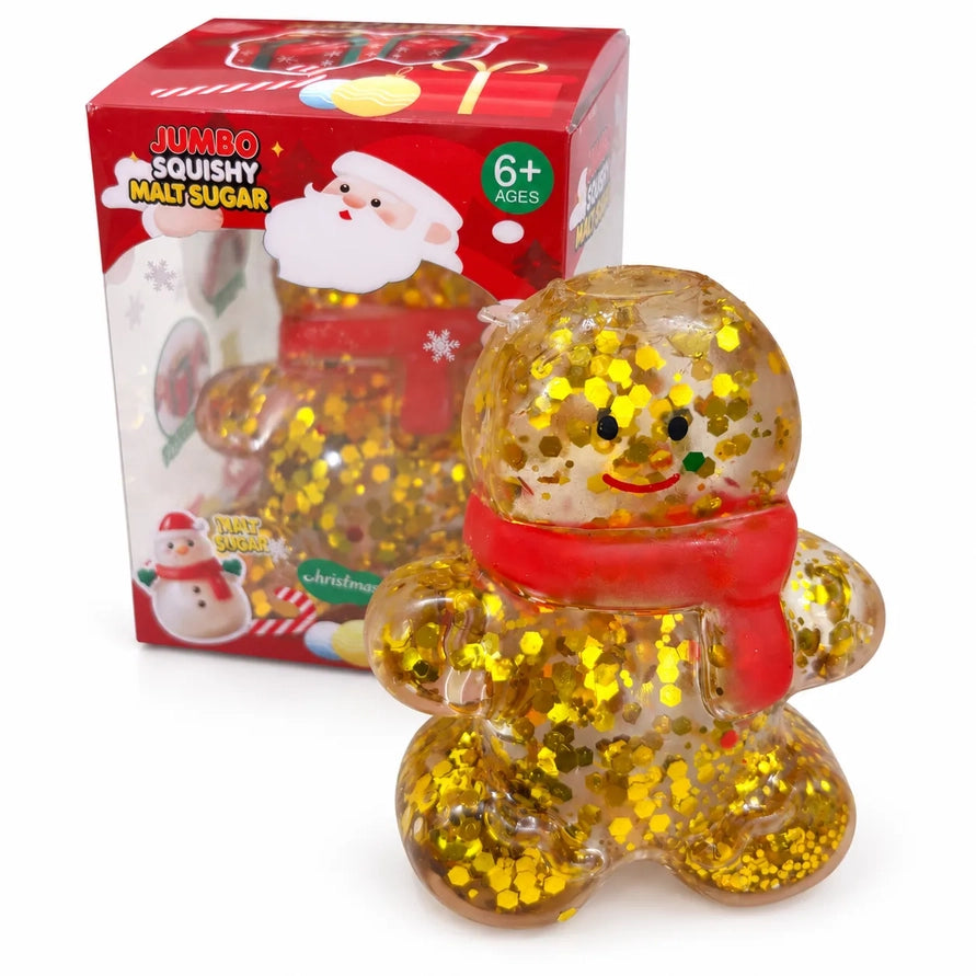 CHRISTMAS GLITTER SQUISHY - GINGERBREAD - FINAL SALE