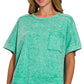 Halo Snow Washed Oversized Crop Tee