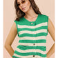 IN A DAZE STRIPED TOP - KELLY GREEN