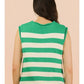 IN A DAZE STRIPED TOP - KELLY GREEN