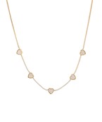 Heart Station & Pave Chain Necklace