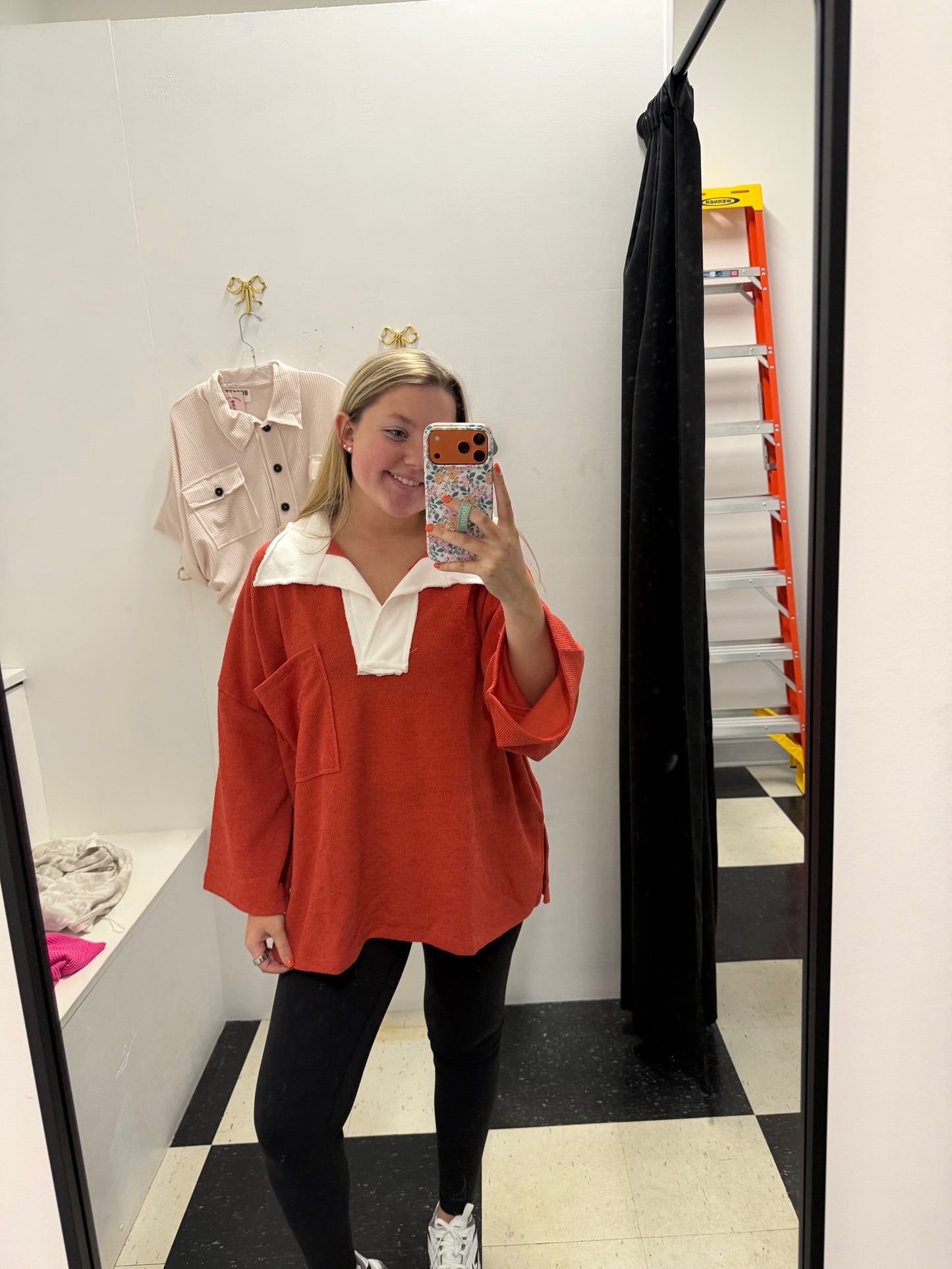 Collared Neck Oversized Top