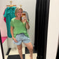 Greeny Gauze Top