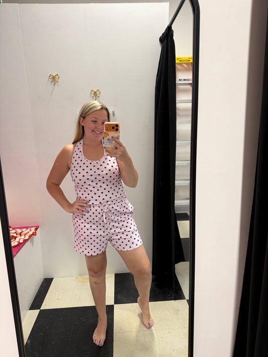 CAMILLE POLKA DOT DRAWSTRING SHORTS