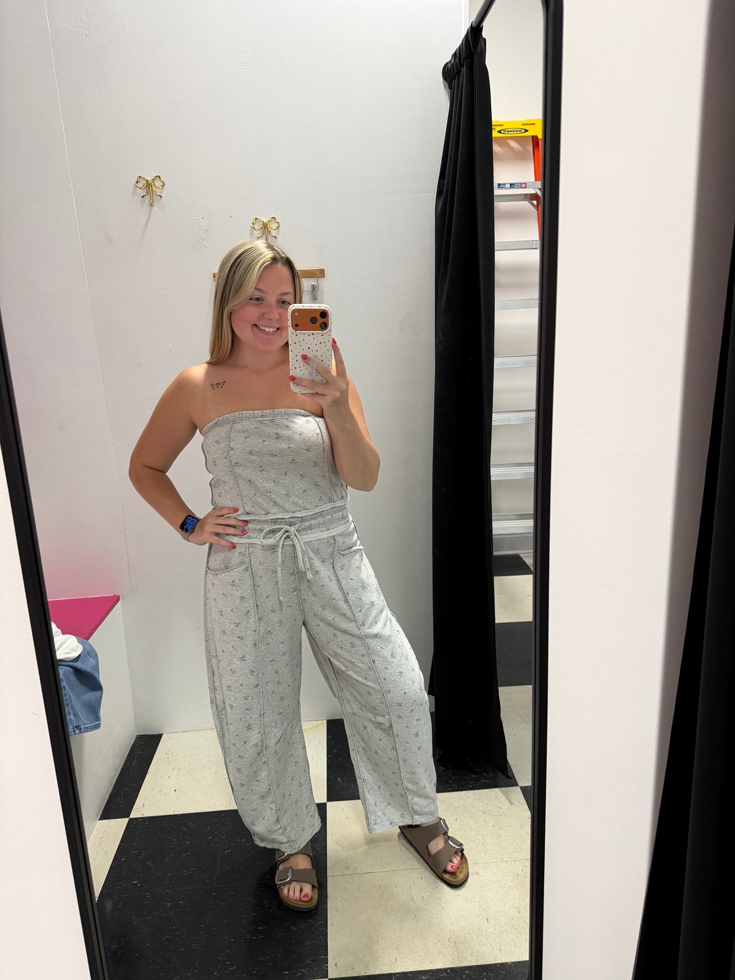 Floral Barrel Leg Jumpsuit