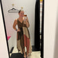 Patchwork Racerback Tank Dress - Mocha