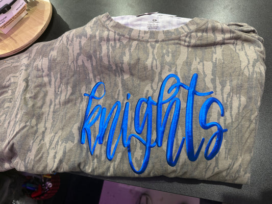 Game Day Bottomland Camo Tee - Knights