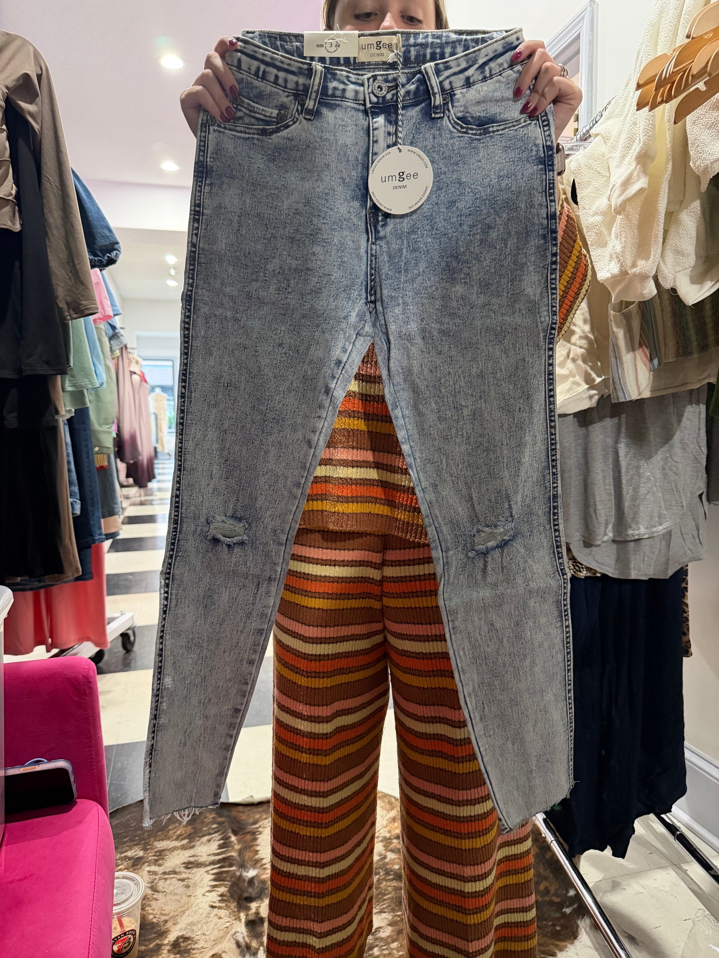 Acid Wash Skinny Jeans