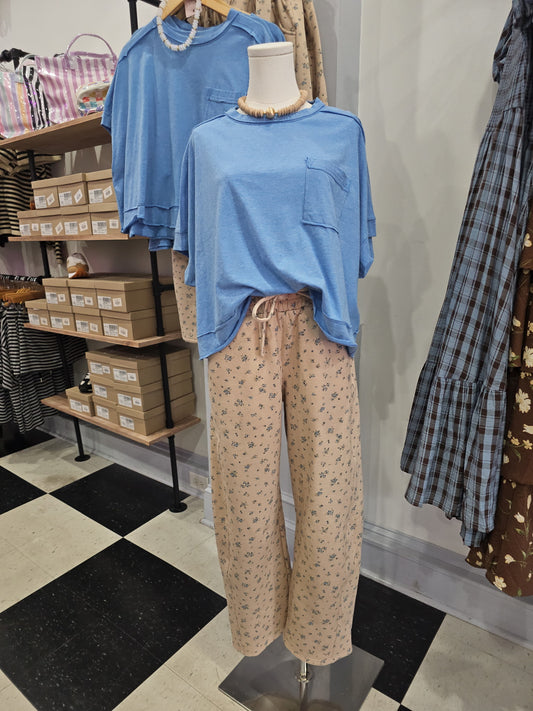 DITSY FLORAL WIDE LEG PANTS