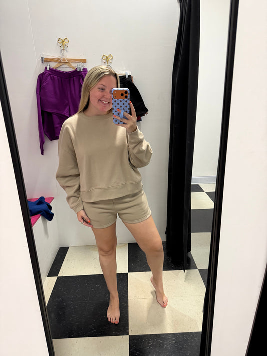 asher fleece pullover - ash mocha