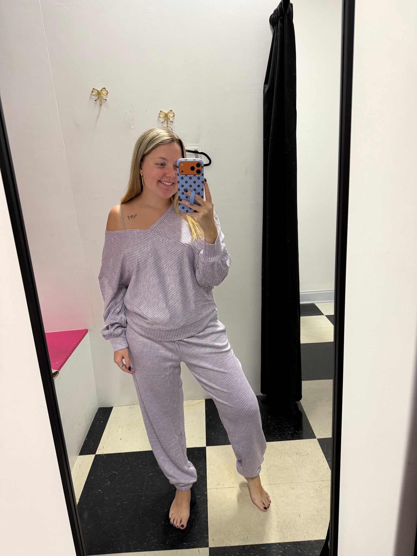 Ribbed Knit Lounge Pants
