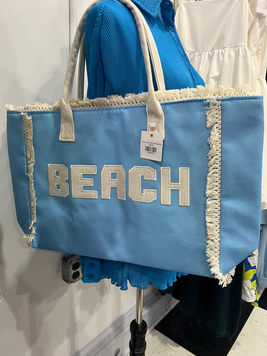 Rope Handle Crochet Tote Beach Bag