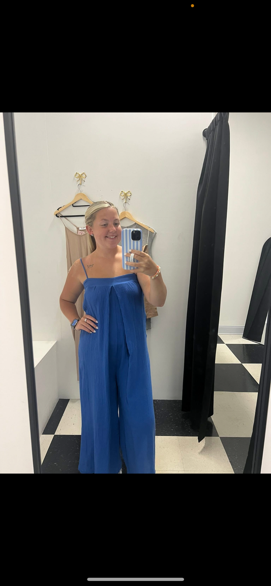 Double Gauze Flowy Jumpsuit