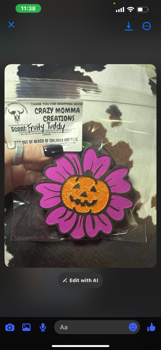 Pumpkin Flower Freshie