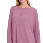 Ribbed Center Seam Top