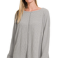 Ribbed Center Seam Top