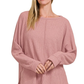 Ribbed Center Seam Top
