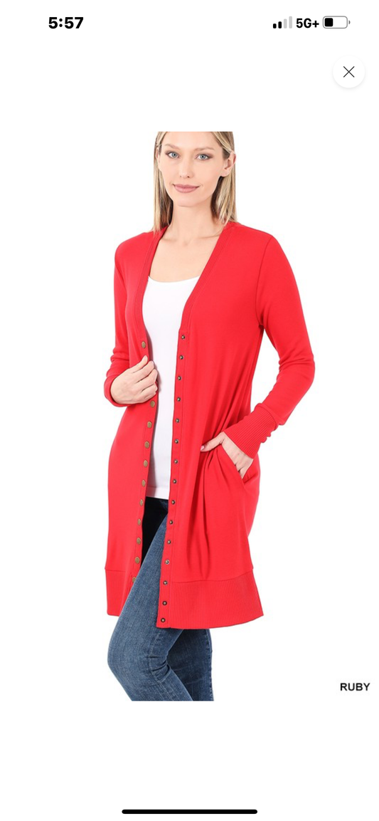 Snap Button Cardigan