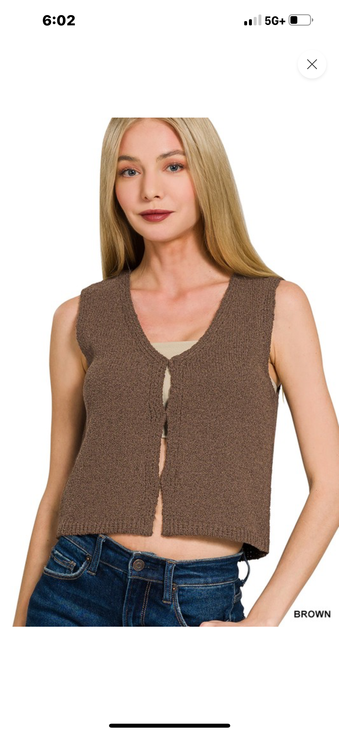 Hook & Eye Knit Sweater Vest